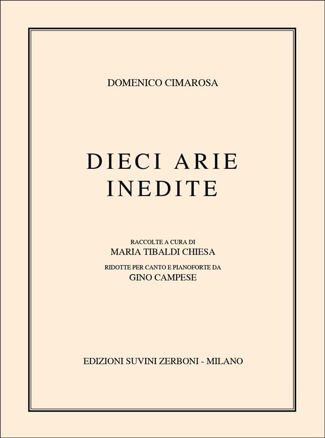 Dieci Arie Inedite